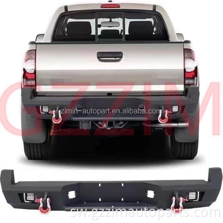 Vifaa vya Gari Auto Accessories LED Sehemu za chuma cha pua mbele na bumper ya nyuma kwa Tacoma 2005 - 2015 2016 - 2022